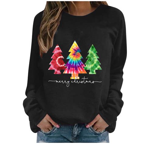 Yanhoo Women Christmas Sweatshirt Women Merry Christmas Sweatshirts