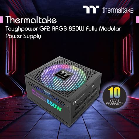Thermaltake Toughpower GF2 ARGB 850W Gold Full Modular TT Premium ...
