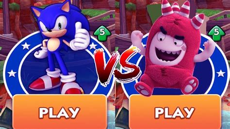 Sonic Dash Vs Oddbods Turbo Run Gameplay Walkthrough Android Game