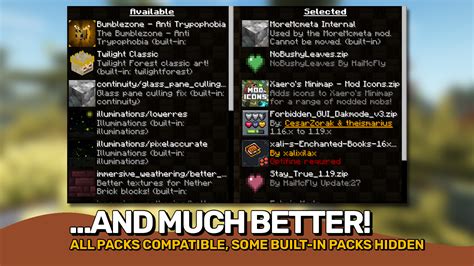 Install Resource Pack Overrides Forge And Fabric Minecraft Mods