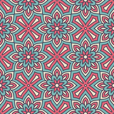 Ethnic Floral Seamless Pattern With Mandalas 28212261 Vector Art At