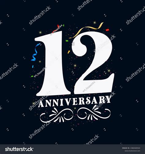 12 Anniversary luxurious Golden color 12 Years - Royalty Free Stock ...