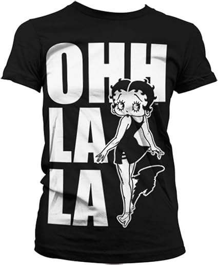 Betty Boop Official Ohh La La Black Retro T Shirt At Amazon Womens Clothing Store