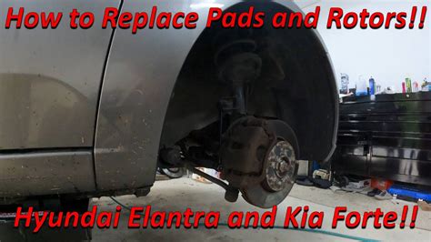 Kia Forte Hyundai Elantra Front Brake Replacement Pads And Rotors