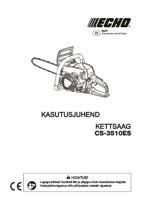 Chainsaw Cs Es Rc Echo Stokker Tools Machinery Maintenance