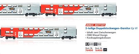 Rainer Modellbahnen Jägerndorfer 76400 H0 DC 2 tlg Dosto Wiesel