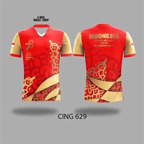 Jual Kaos Baju Jersey Olahraga Merah Putih Hut Ri Agustusan Lengan