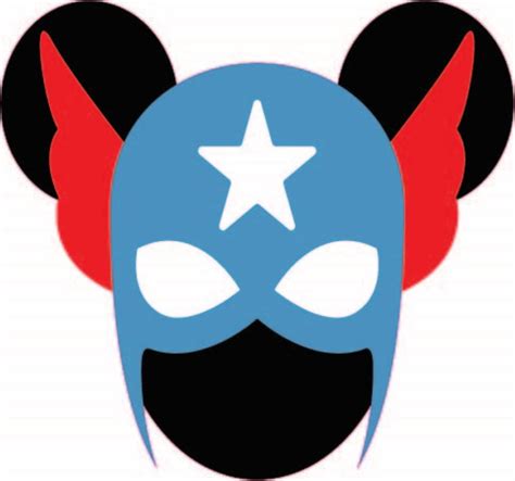 Mickey Mouse Captain America Cartoon Character Decors Wall Sticker Art