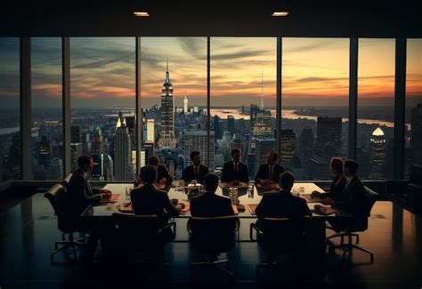 Premium Photo Group Of People Sitting At Table In Front Of Window