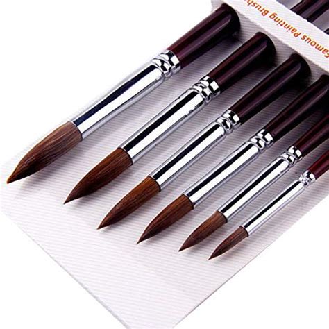 Buy Artist Paint Brushes-Superior Sable Watercolour Brushes Round Point Tip Paint Brush Set for ...