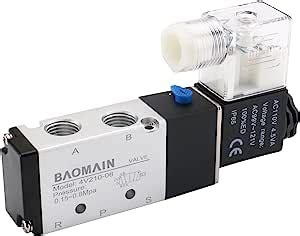 Baomain Válvula solenoide eléctrica 4V210 08 AC110V 2 posiciones 5