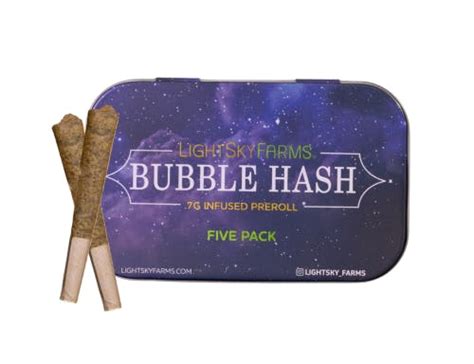 Lightsky Farms Big Peach Bubble Hash Infused Pre Roll 5pk 35g Pre Rolls New Standard