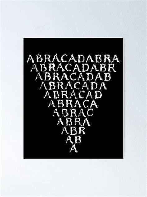 "ABRACADABRA Magic Symbol" Poster for Sale by dogmanstar | Redbubble