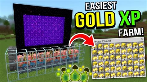 EASIEST 1 20 GOLD XP Farm Tutorial In Minecraft Pocket Edition