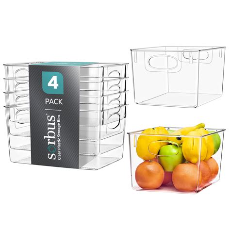 Sorbus Large Plastic Storage Bins For Kitchen