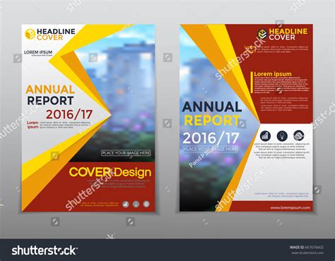 Cover Design Annual Reportvector Template Brochures Stock Vector Royalty Free 667676602