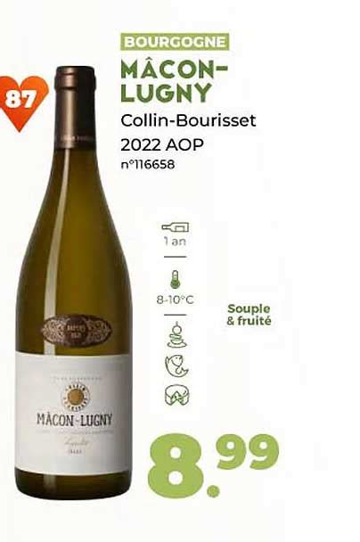 Promo Mâcon lugny Collin bourisset 2022 Aop chez Lidl iCatalogue fr