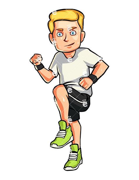 Man Running In Place Cartoon Vector Clipart - FriendlyStock | Jogging ...