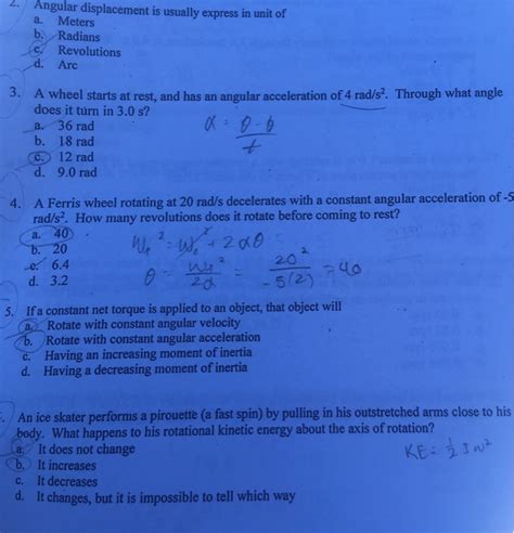 Angular Displacement Formula