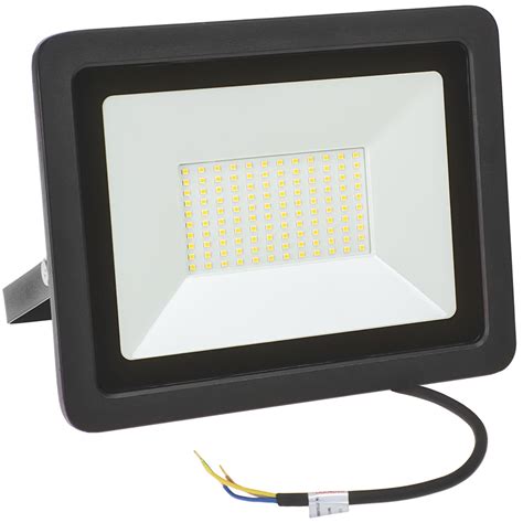 LED Fluter 100W 6900lm neutralweiß schwarz kabika de