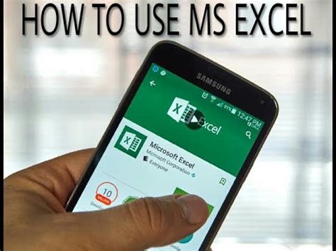 How To Use Ms Excel In Android Mobile Youtube