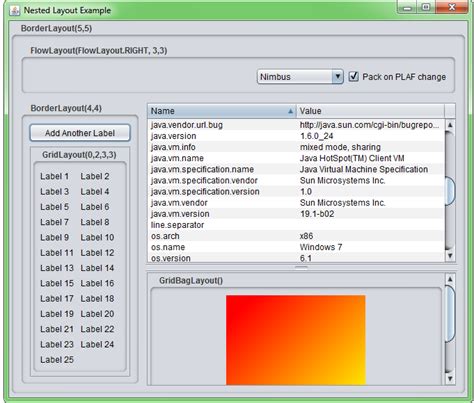 Swing Java Layout Center With Two Panels Stack Overflow