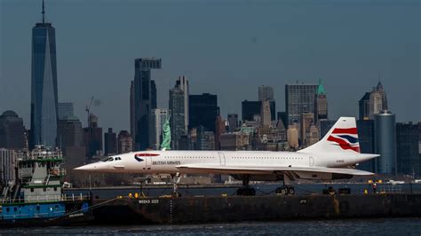 Record-breaking supersonic Concorde airplane floats down New York’s ...