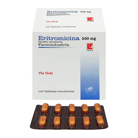 Eritromicina 500 Mg Tableta Recubierta Inkafarma