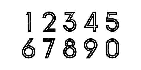 Premium Vector Number Set Vector Font Alphabet Modern Dynamic Flat