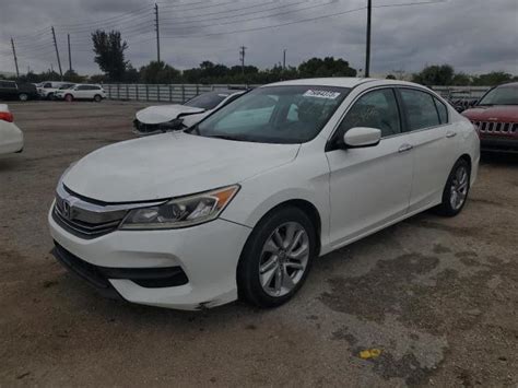 2017 HONDA ACCORD LX For Sale FL MIAMI CENTRAL Wed Nov 08 2023