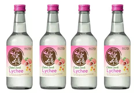 Alcohol Coreano Soju Chateul Soorok Lychee Pack Pzas Env O Gratis