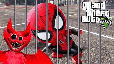 BEBÊ HOMEM ARANHA foi PRESO na JAULA HUGGY WUGGY das TREVAS no GTA 5