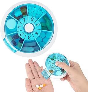 Wllhyf Weekly Pill Organizer Days Travel Pill Box Compartments