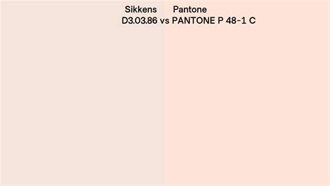 Sikkens D3 03 86 Vs Pantone P 48 1 C Side By Side Comparison