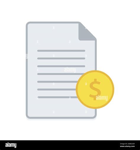 Invoice Line Icon Payment And Bill Invoice Order Symbol Concept Tax