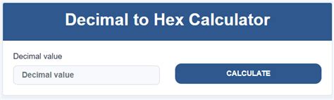 Decimal to Hex Calculator - eLearning