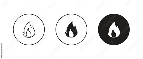 Fire Flame Icon Vector Template Hot Caution Or Spicy Food Vector Logo Symbol For Oil Gas And