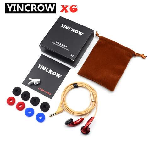 100% Original Yincrow X6 3.5mm In-ear Earphones Flat Head Earbuds ...