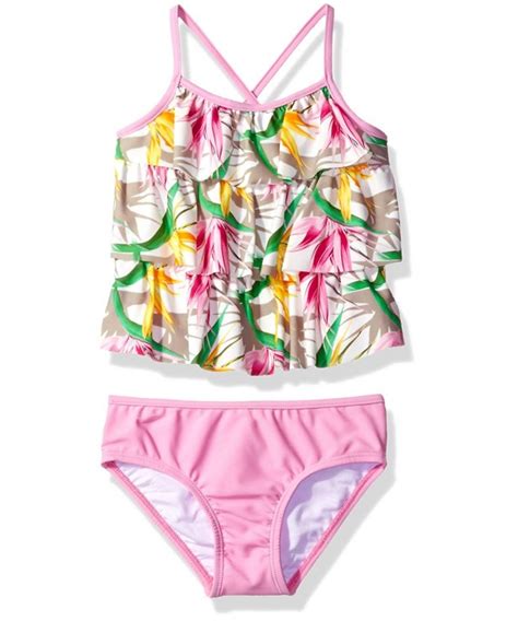 Girls Flounce Ruffle Tankini Two Piece Bikini Set Multi C512o8l891j