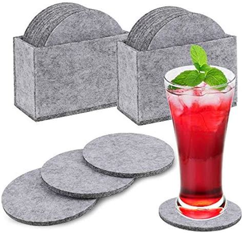 Felt Coasters Round Drinks Coasters Non Slip Absorbent Coasters