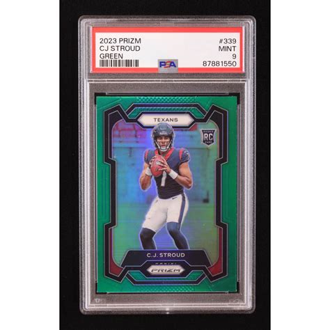 CJ Stroud 2023 Panini Prizm Prizms Green 339 RC PSA 10 Pristine