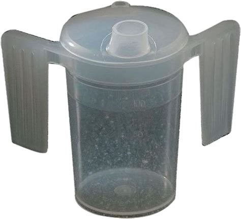 Two Handled Plastic Feeding Cup With Spout Adult Feeder Beaker