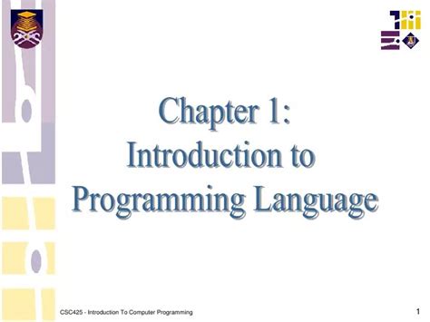 Ppt Chapter Introduction To Programming Language Powerpoint