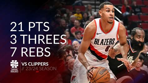 Kris Murray Pts Threes Rebs Vs Clippers Season Youtube