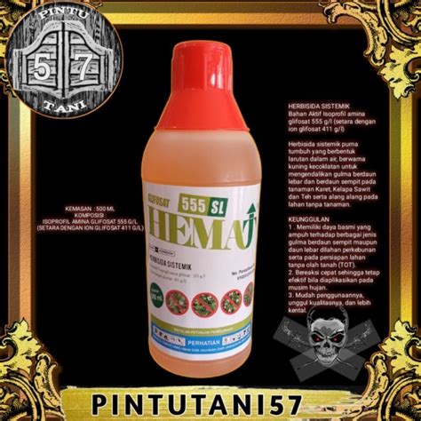 Jual HEMAT 555SL 500ML ISOPROFIL AMINA GLIFOSAT RACUN KUNING