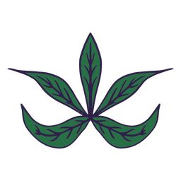 Dise O Png Y Svg De Hojas De Trazo De Color De Planta Para Camisetas