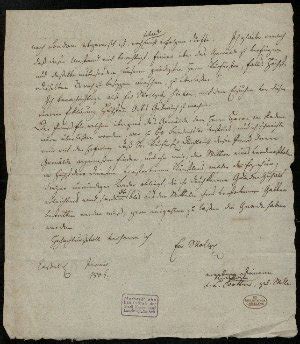 Brief Von Friederike Louise B Ttner An Johann Heinrich Tischbein Der