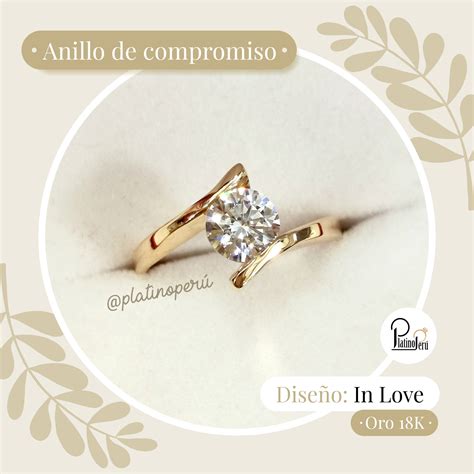 Anillo Compromiso En Oro K In Love Platino Per Joyer A