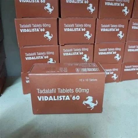 Vidalista Tadalafil 60 Mg Erectile Dysfunction Centurion Laboratories