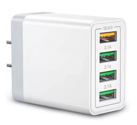 Cargador 4 Puertos Usb 48w Lagom Adaptador Clavija Enchufe Cubo De